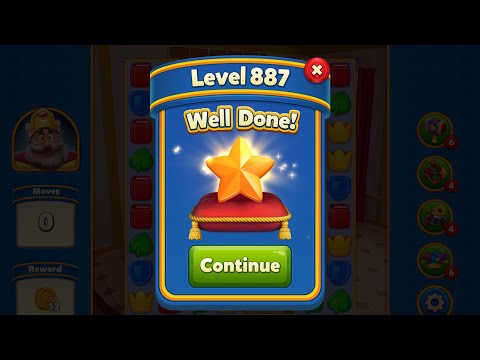 Royal Match - King Robert - Level 887 (last move clearance)