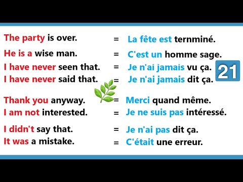 Simple sentences to learn English easily | part 21 | ✪✪✪easy sentences to learn French 🌿