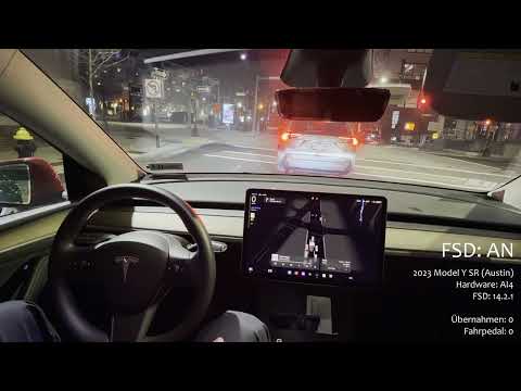 Tesla FSD 14.2.1: First drive with brand new version - with a cool underground parking promotion