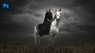 Photo Editing in Photoshop - Create a Dark Fantasy Horse Rider