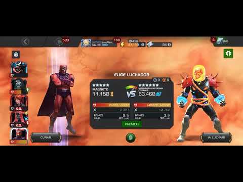 Magneto vs cosmic Ghost Rider (cavalier)(13 hits)