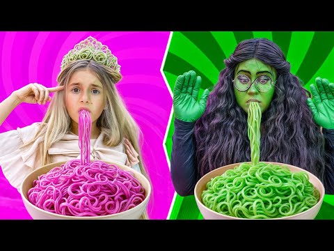 Ruby and Bonnie WICKED Pink vs. Green Color Challenge