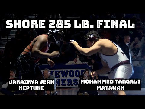 Shore Conference 285 lb. Final | Mohammad Targali (Matawan) vs. Jarairya Jean (Neptune)