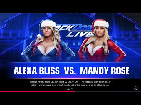 WWE 2K19 Mandy Rose vs Alexa Bliss Christmas Match