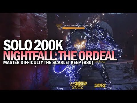 Solo 200k Nightfall The Ordeal on a Titan (Master The Scarlet Keep 980 Power) [Destiny 2 Shadowkeep]