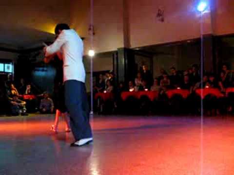  Vanessa Fatauros  and  Evren Sayin  are  dancing  to  the  tango  "  Una Fija  "  by  Carlos di Sarli