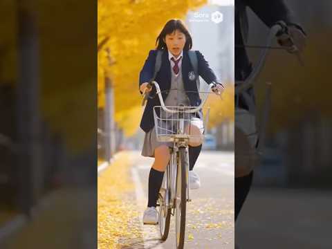 女子高生が自転車で転倒