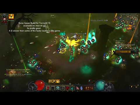 Diablo 3 RoS - Necro Bone Spear Torment 16 speeds