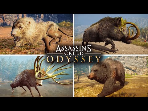 Assassin's Creed Odyssey - Killing All 8 Legendary Animals (Daughters of Artemis Questline)