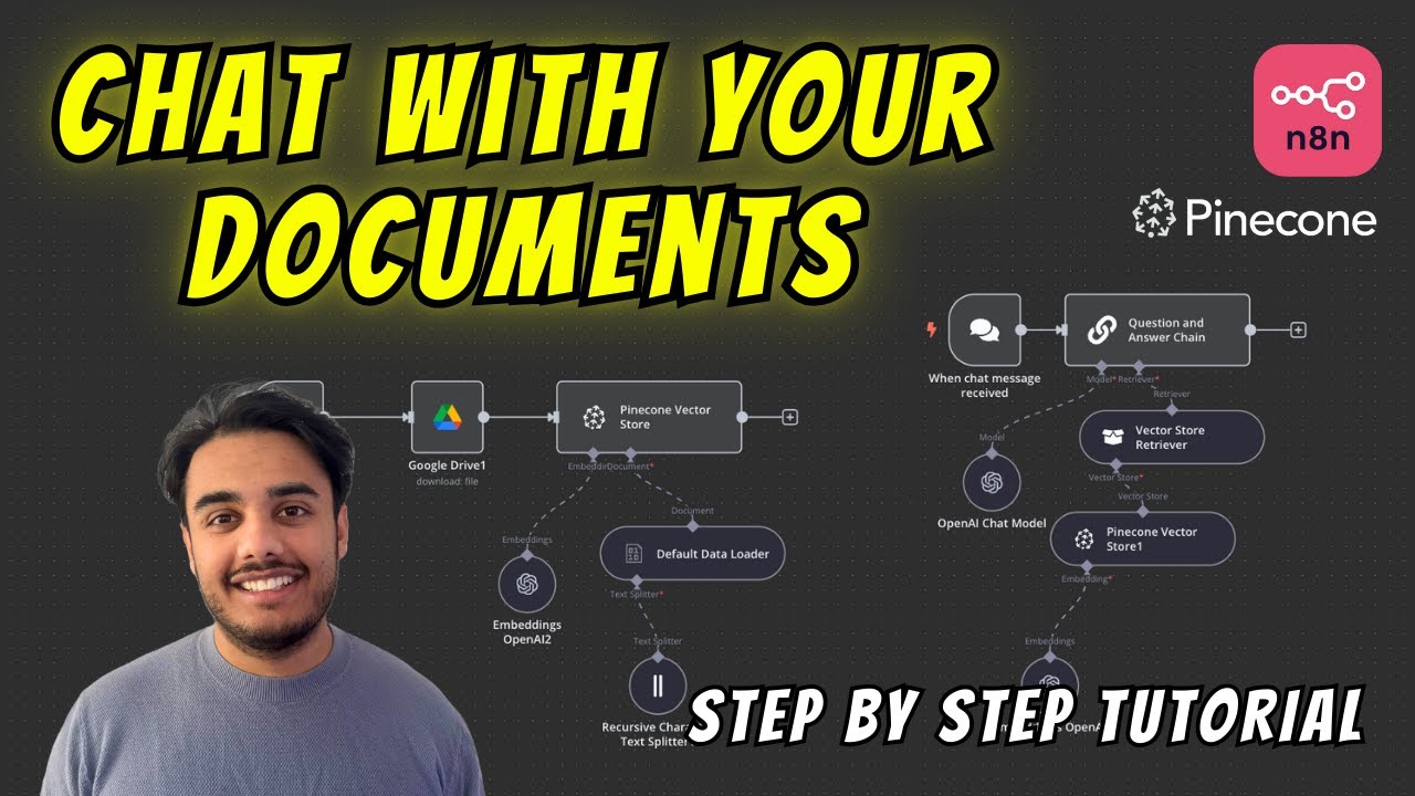 Step by Step | RAG AI Agent in n8n + Pinecone (Chat with Your Files)