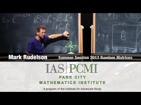 Mark Rudelson (3.1) Delocalization of the eigenvectors of random matrices, part 3.1