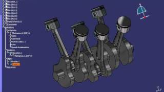 V6 Engine simulation CATIA V5