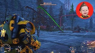 Fallout 76: Stretch glitch (Attack of the Giraffe-Wolves!)