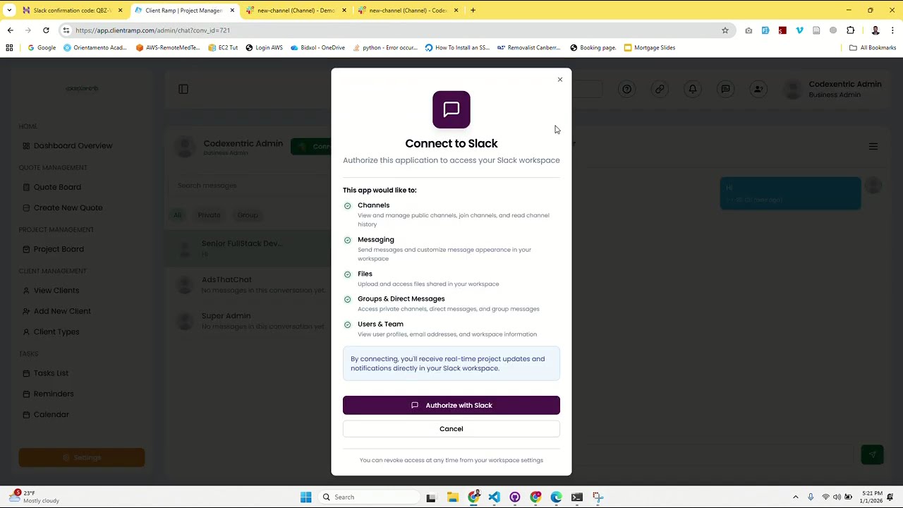 ClientRamp + Slack: Syncing Project Milestones in Real-Time