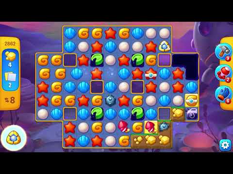 Fishdom Super Hard Level 2862 in 22 moves