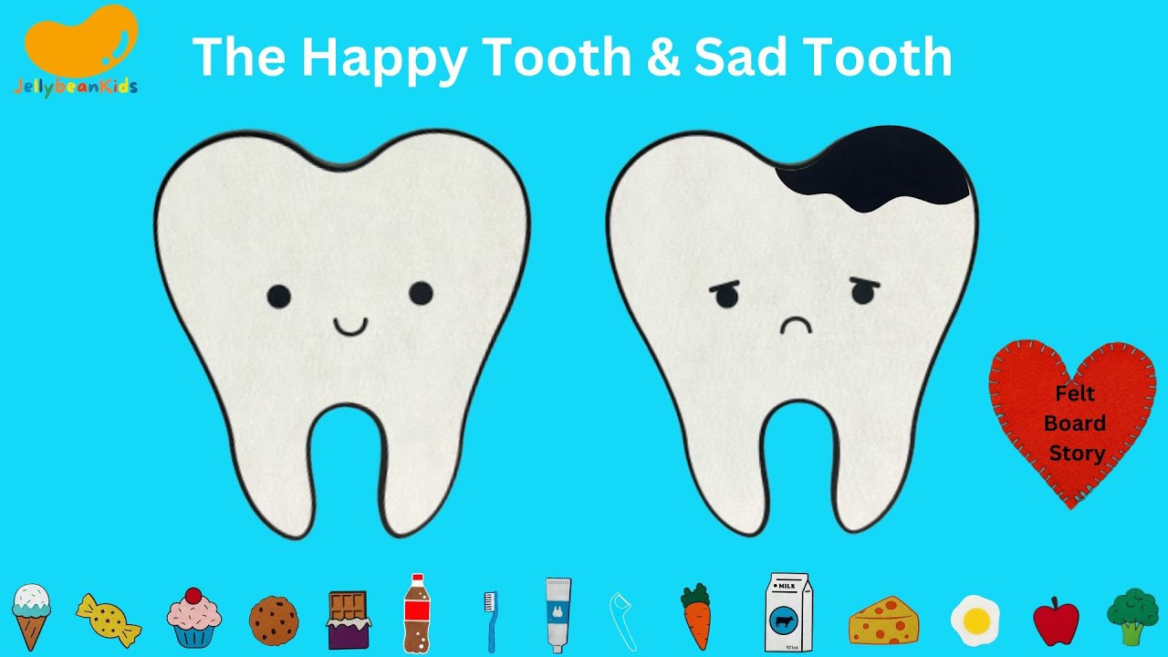 The Happy Tooth and Sad Tooth | Interactive Felt Board Story for Kids