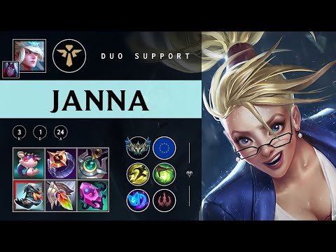 Janna Support vs Bard - EUW Challenger Patch 25.22