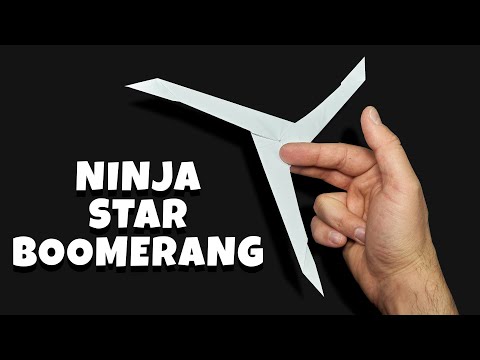 How To Make Origami Ninja Star Boomerang. Paper Shuriken Boomerang