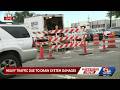 Sinkhole causes traffic jam in Jefferson Parish