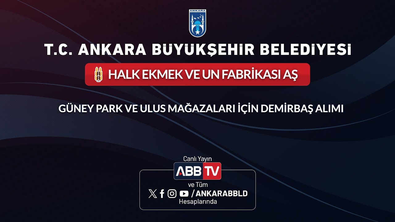 HALK EKMEK VE UN FABRİKASI AŞ -GÜNEY PARK VE ULUS MAĞAZALARI İÇİN DEMİRBAŞ ALIMI
