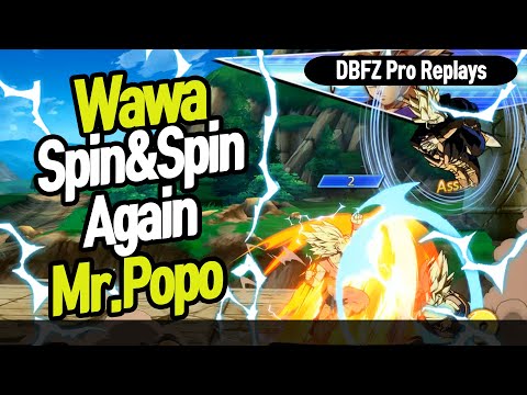 【DBFZ】 Wawa vs Mr.Popo, Spin and spin!! 【DBFZ Pro Replays】