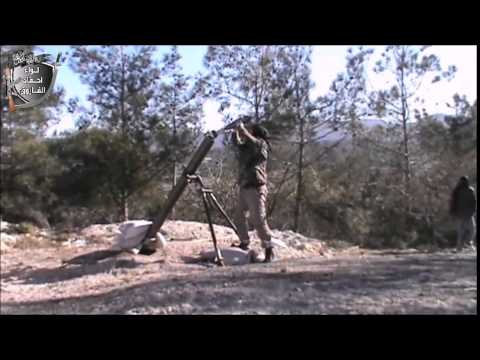 استهداف قوات النظام في قرية ستربة بقذائف الهاون من قبل لواء أحفاد الفاروق في ريف اللاذقية