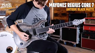 Video thumbnail for No Talking...Just Tones | Mayones Regius Core 7 Antique Black Matte by Peach Guitars
