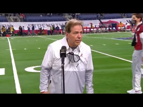 Let's Take Another Look At That Awkward Nick Saban Halftime Interview