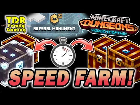 1 MINUTE OBSIDIAN & GOLD CHEST UNIQUE FARM - HIDDEN DEPTHS DLC - Minecraft Dungeons