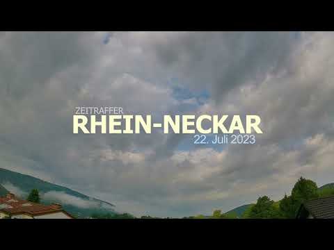 Rhein-Neckar 22.07.2023 - Zeitraffer des Himmels
