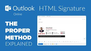 How to setup HTML signature on Outlook Web App or Outlook online properly