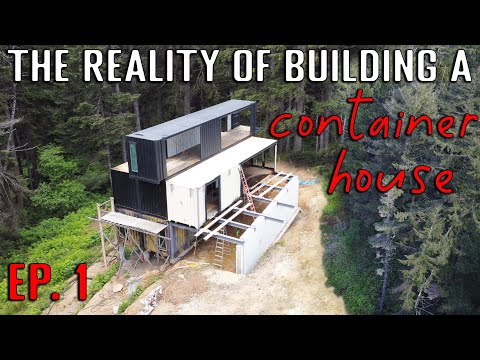 Part of a video titled FINDING LAND - The Reality Of Building A Shipping Container House