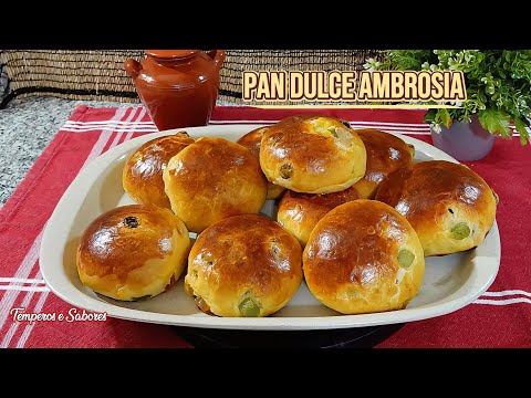 PAN DULCE AMBROSIA Con Frutas Delicioso y Fácil de Hacer, receta Venezolana