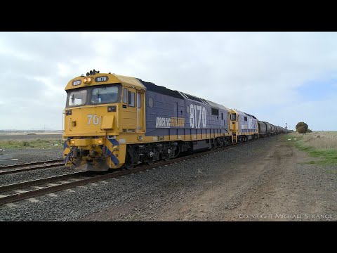 Pacific National 7737V Grain Train - PoathTV Australian Rail Freight Transport