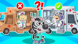🚑 Sparkle Plays Pretend Doctor 📦 Cardboard Ambulance 🔥 Fire Spike Kids Stories