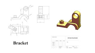 How  to make Bracket Model in Solidworks Part from LearnVern Project 01