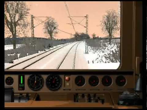 MSTS Deutsche Reichsbahn von Erfurt nach Weimar Pro Train im Winter mit Schnee Train Simulator