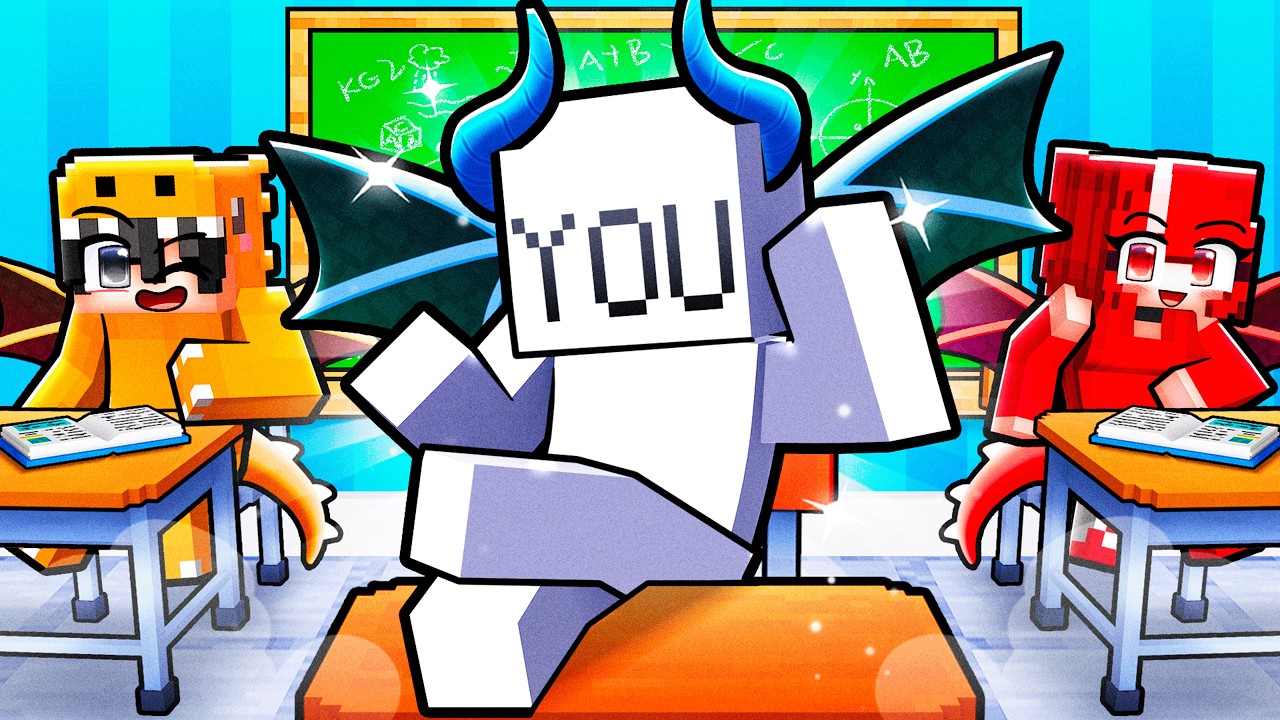 YOU at an ALL DRAGON SCHOOL in Minecraft!
