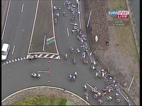 Mass Bike Crash Vuelta 2009