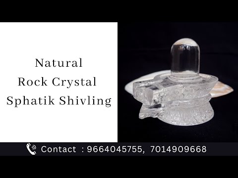 Sphatik Shivling/ Natural Rock Crystal Shivling/ Hand Made Crystal Shivling/ Crystal Shivling