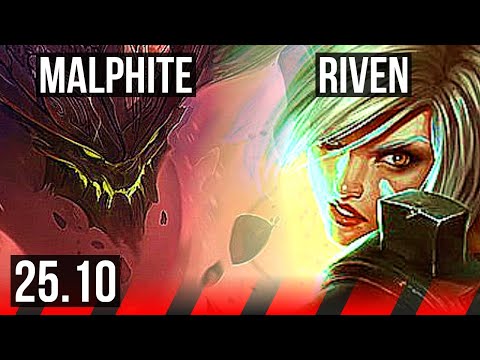 MALPHITE vs RIVEN (TOP) | 3/1/8 | EUW Grandmaster | 25.10