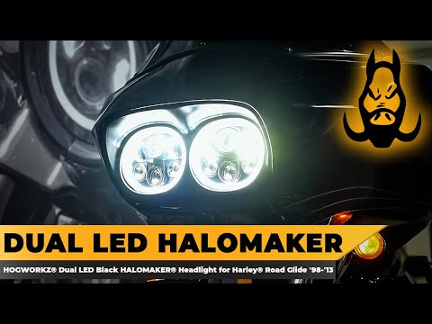 HOGWORKZ® LED Headlight Install for Harley® Road Glide (Fits '98-'13 Harley® Road Glide models)