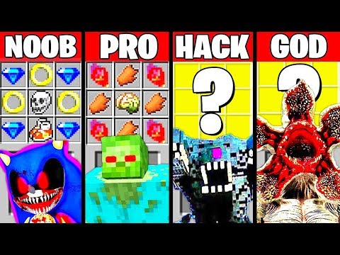 Minecraft Battle: MONSTER MUTANT CRAFTING CHALLENGE - NOOB vs PRO vs HACKER vs GOD ~ Funny Animation