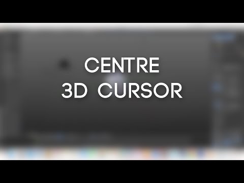 Blender Tutorial: Centre 3D Cursor