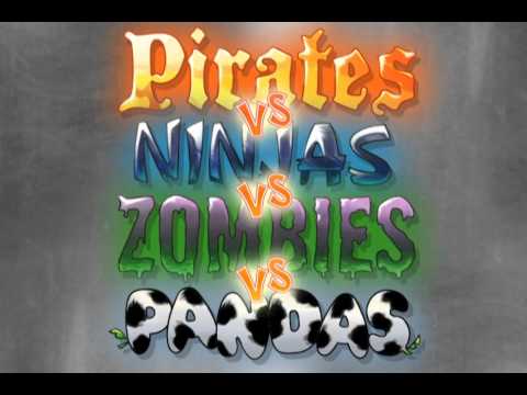 Pirates vs. Ninjas vs. Zombies vs. Pandas gameplay trailer