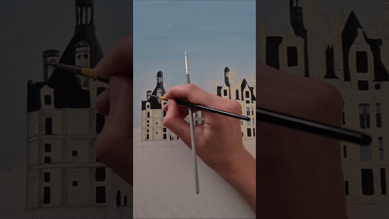 What a challenge it is to paint this castle but I love it 🤩 #art #oilpainting #artprocess #artist