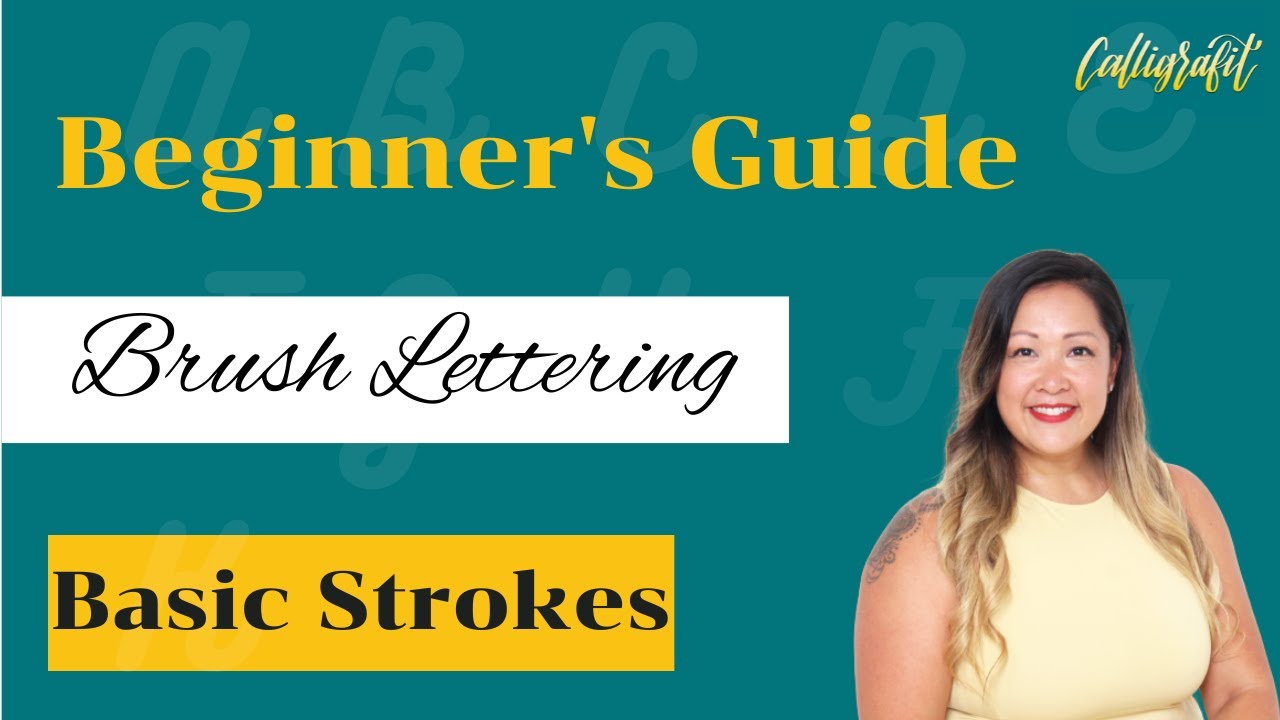 Calligraphy: Brush Lettering Basic Strokes Tutorial for beginners and practice sheets