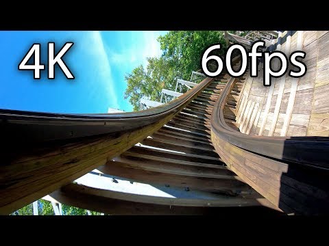 On-ride point of view of Ravine Flyer II