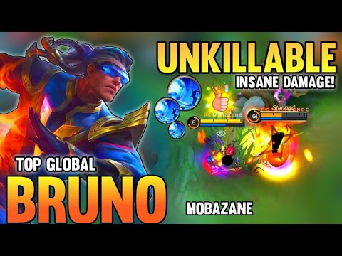 INSANE DAMAGE! Bruno Best Build 2021 | Top Global Bruno Gameplay | Mobile Legends✓