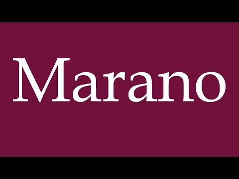 How to Pronounce ''Marano'' Correctly in German